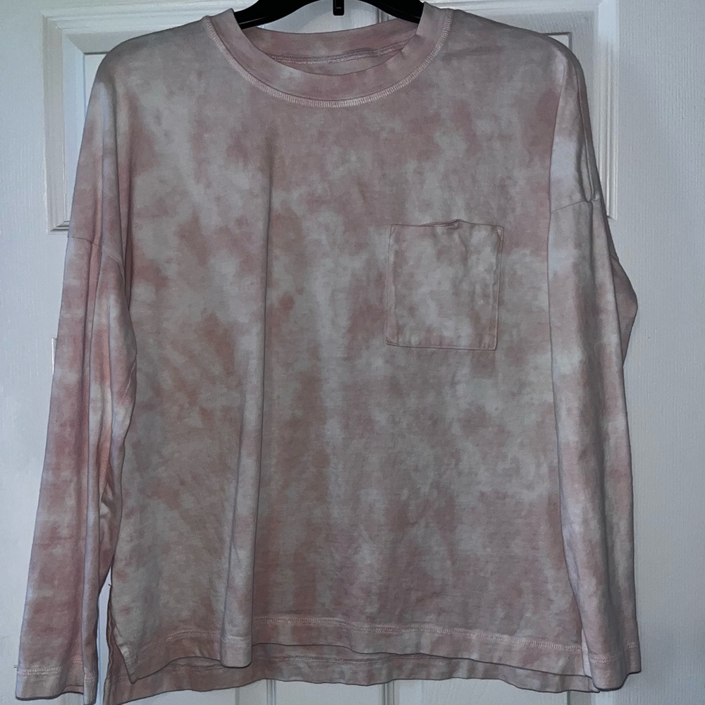 Pink and White Long Sleeve Tee